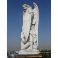 outdoor garden decoration stone carving marble saint michael statue